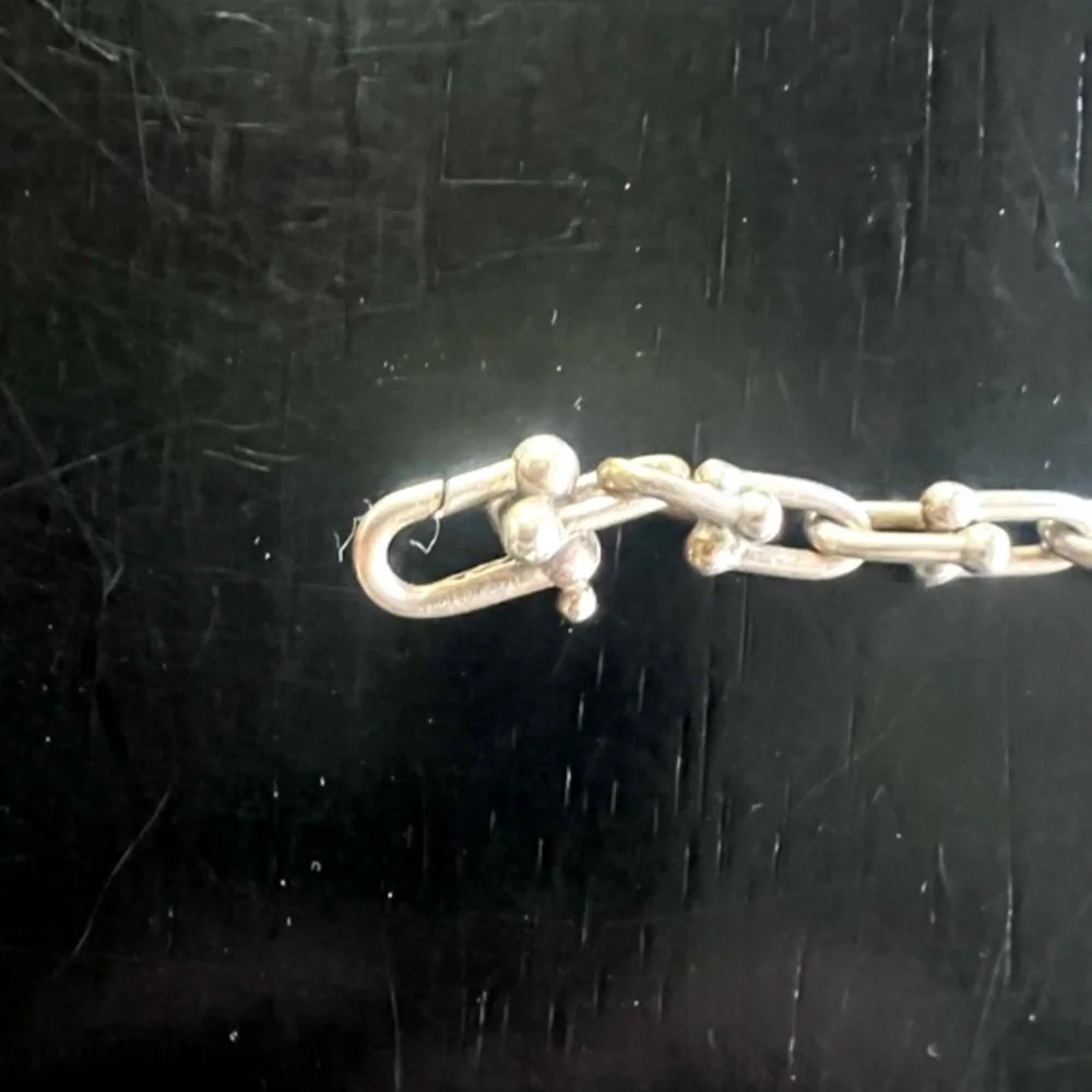 Authentic and Gorgeous Tiffany Hardware Small Chain Link Silver Bracelet! - Picture 5 of 7